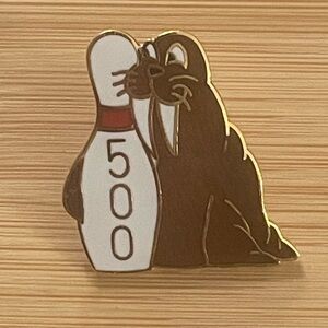 Seal and Bowling Pin Enamel Pin